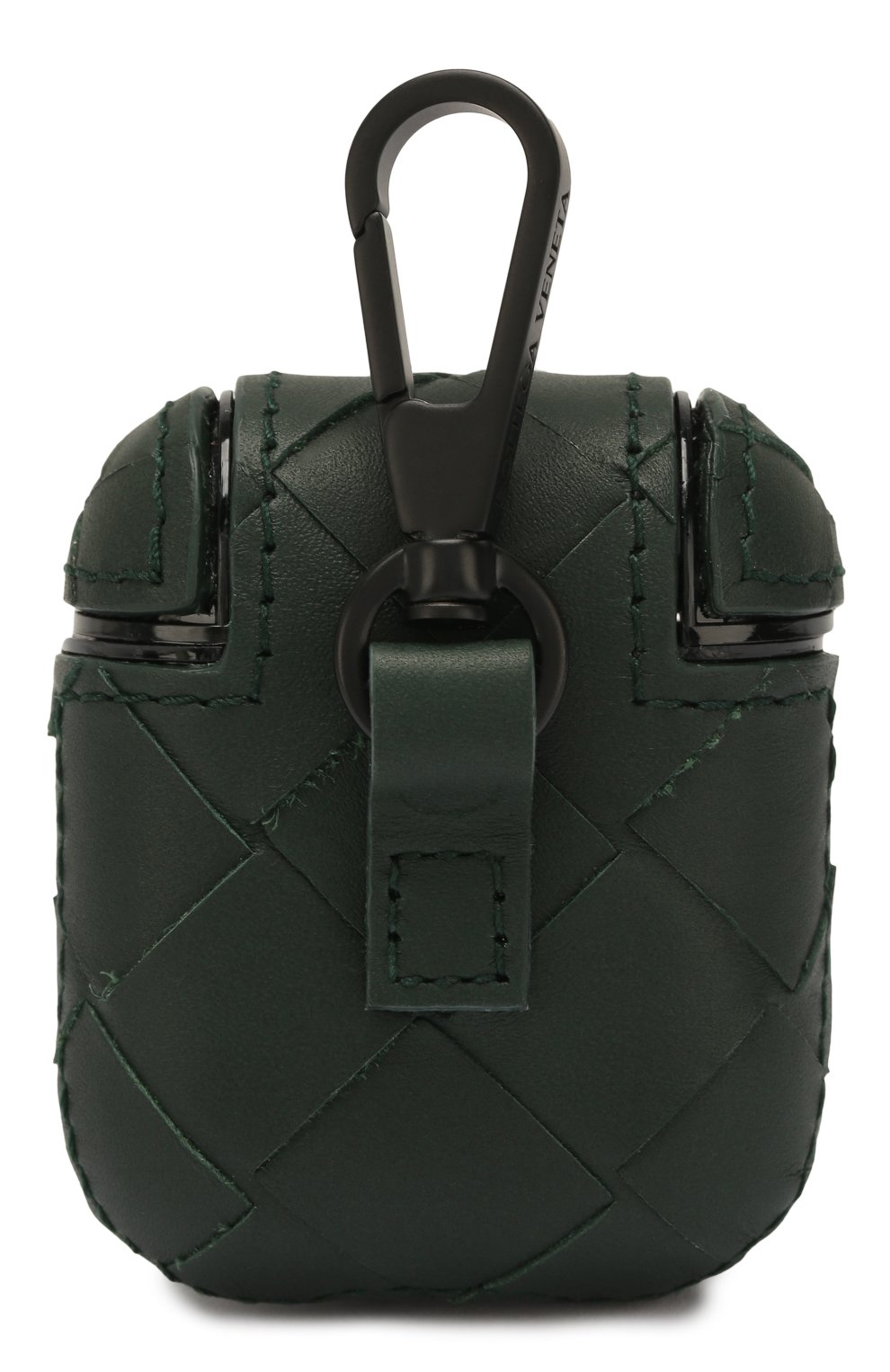 Кожаный чехол для airpods BOTTEGA VENETA зеленого цвета по цене 39950 руб., арт. 610263/VCPQ0, фото 2 Кожаный чехол для airpods BOTTEGA VENETA, арт. 610263/VCPQ0, фото 2