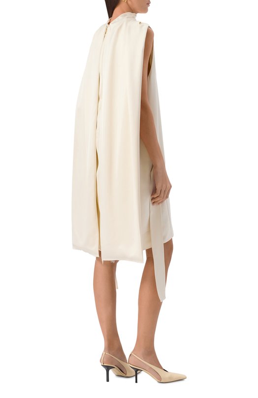 Атласное платье TOTEME 253-WRD0198-FB0382 Кремовый  253-WRD0198-FB0382 Фото 3