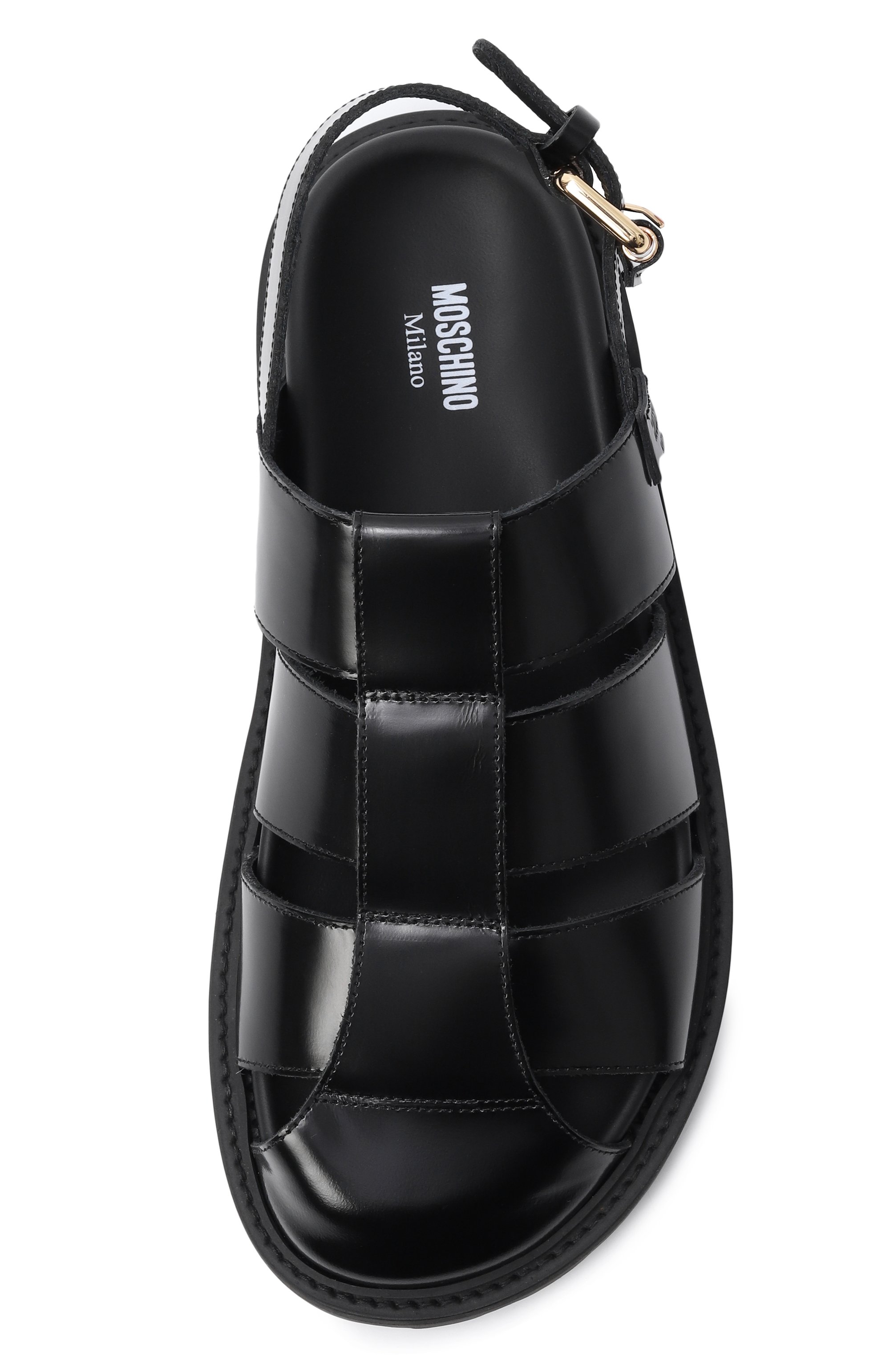 Кожаные сандалии MOSCHINO, арт. MA10073G10/MJ0, фото 6