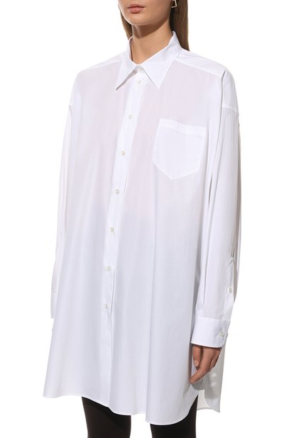 Хлопковая рубашка MAISON MARGIELA белого цвета по цене 66850 руб., арт. S51DL0253/S44397, фото 3 Хлопковая рубашка MAISON MARGIELA, арт. S51DL0253/S44397, фото 3
