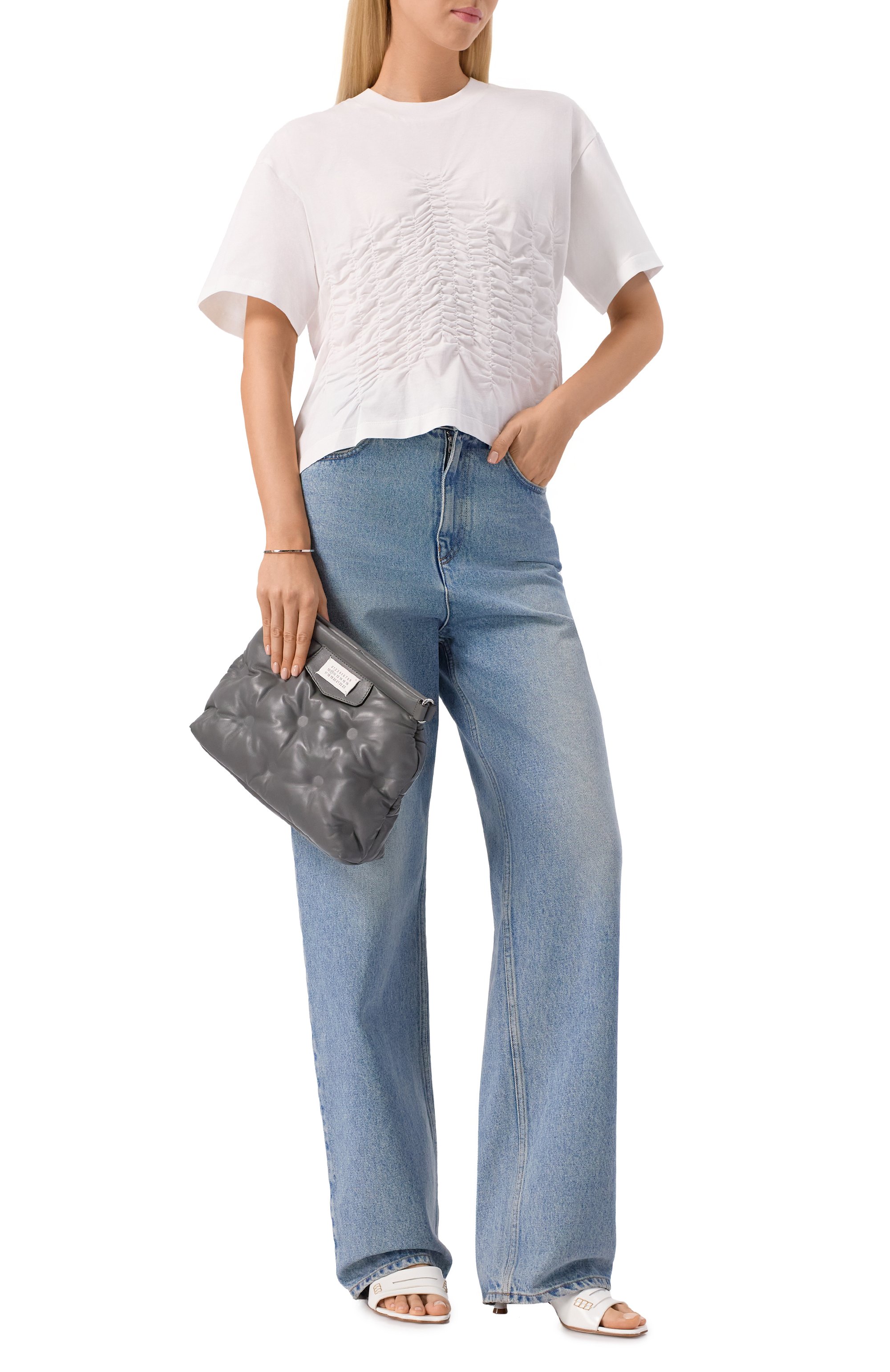 Сумка glam slam classique small MAISON MARGIELA серого цвета по цене 238000 руб., арт. SB1WG0028/P4300, фото 7 Сумка glam slam classique small MAISON MARGIELA, арт. SB1WG0028/P4300, фото 7