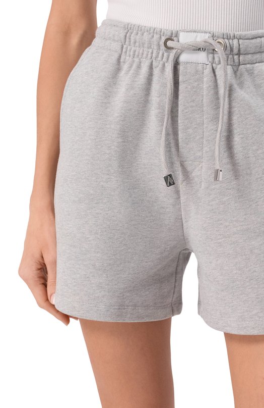 Хлопковые шорты The Attico 260WCQ00013/JJF007AA Серый  260WCQ00013/JJF007AA Фото 5