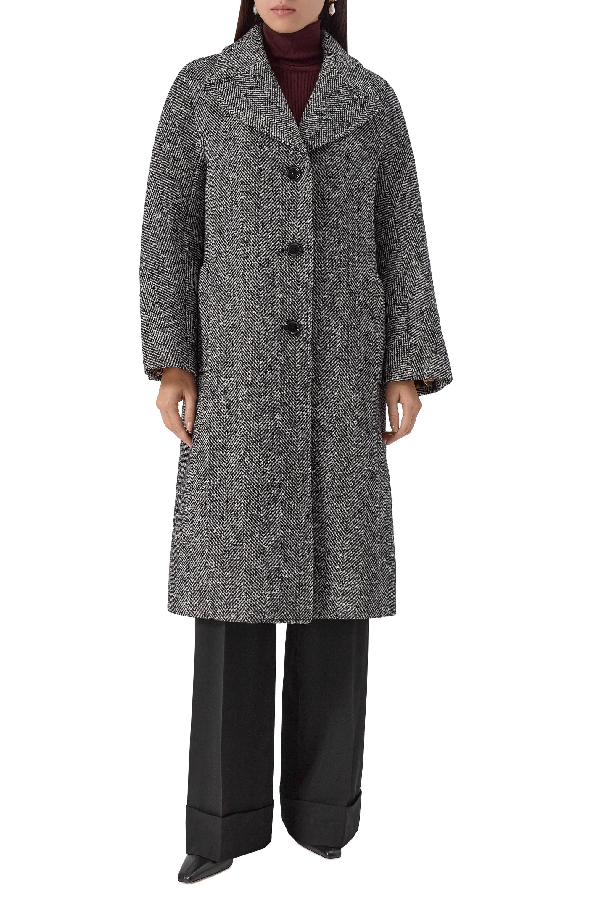 Шерстяное пальто DOLCE & GABBANA, арт. F0W4JT/FCZAJ, фото 3