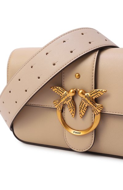Сумка love one mini PINKO светло-бежевого цвета по цене 27800 руб., арт. 104340/A0Q0, фото 3 Сумка love one mini PINKO, арт. 104340/A0Q0, фото 3