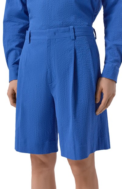Хлопковые шорты MVST синего цвета по цене 65500 руб., арт. M26.2PM.T018/F133 SEERSUCKER, фото 3 Хлопковые шорты MVST, арт. M26.2PM.T018/F133 SEERSUCKER, фото 3