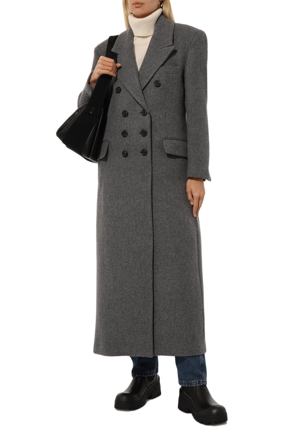 Пальто из шерсти и кашемира JACOB LEE темно-серого цвета по цене 261000 руб., арт. W WC040AW24DGY, фото 2 Пальто из шерсти и кашемира JACOB LEE, арт. W WC040AW24DGY, фото 2