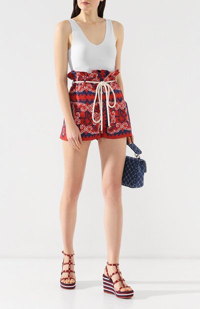 Шелковые шорты VALENTINO, арт. RB3RF0W04EQ, фото 2