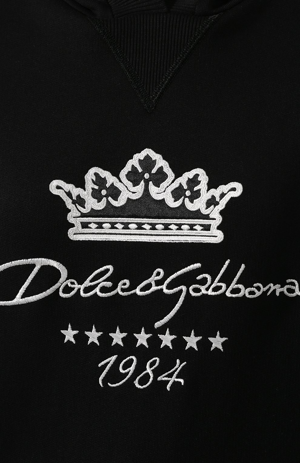 Хлопковое худи DOLCE & GABBANA черного цвета по цене 97700 руб., арт. F9G76Z/FU7DU, фото 5 Хлопковое худи DOLCE & GABBANA, арт. F9G76Z/FU7DU, фото 5