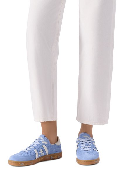 Замшевые кеды bonnie-d PREMIATA голубого цвета по цене 27600 руб., арт. B0NNIED/VAR 8037, фото 2 Замшевые кеды bonnie-d PREMIATA, арт. B0NNIED/VAR 8037, фото 2