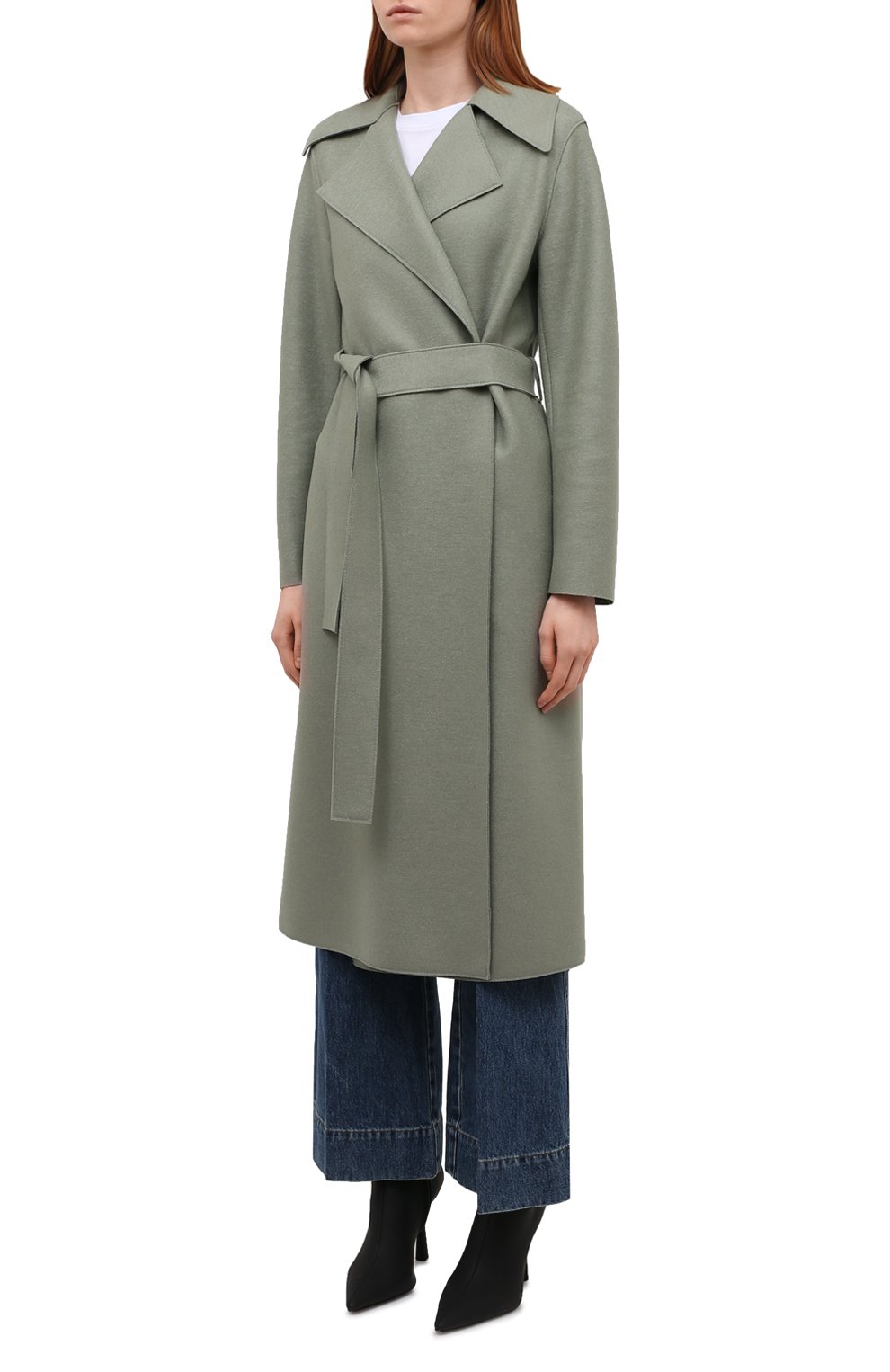Шерстяное пальто HARRIS WHARF LONDON зеленого цвета по цене 78250 руб., арт. A1423MLX, фото 3 Шерстяное пальто HARRIS WHARF LONDON, арт. A1423MLX, фото 3