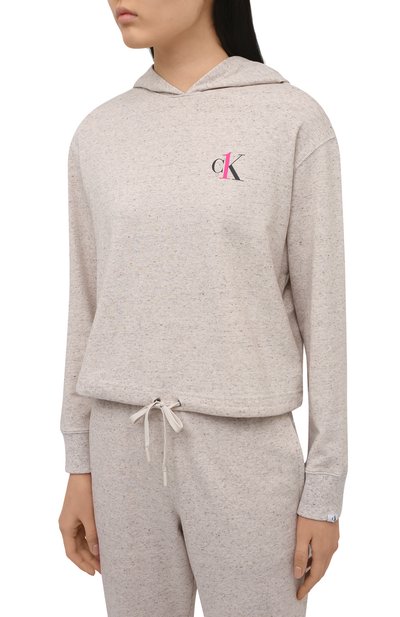 Худи CALVIN KLEIN серого цвета по цене 7995 руб., арт. QS6427E, фото 3 Худи CALVIN KLEIN, арт. QS6427E, фото 3