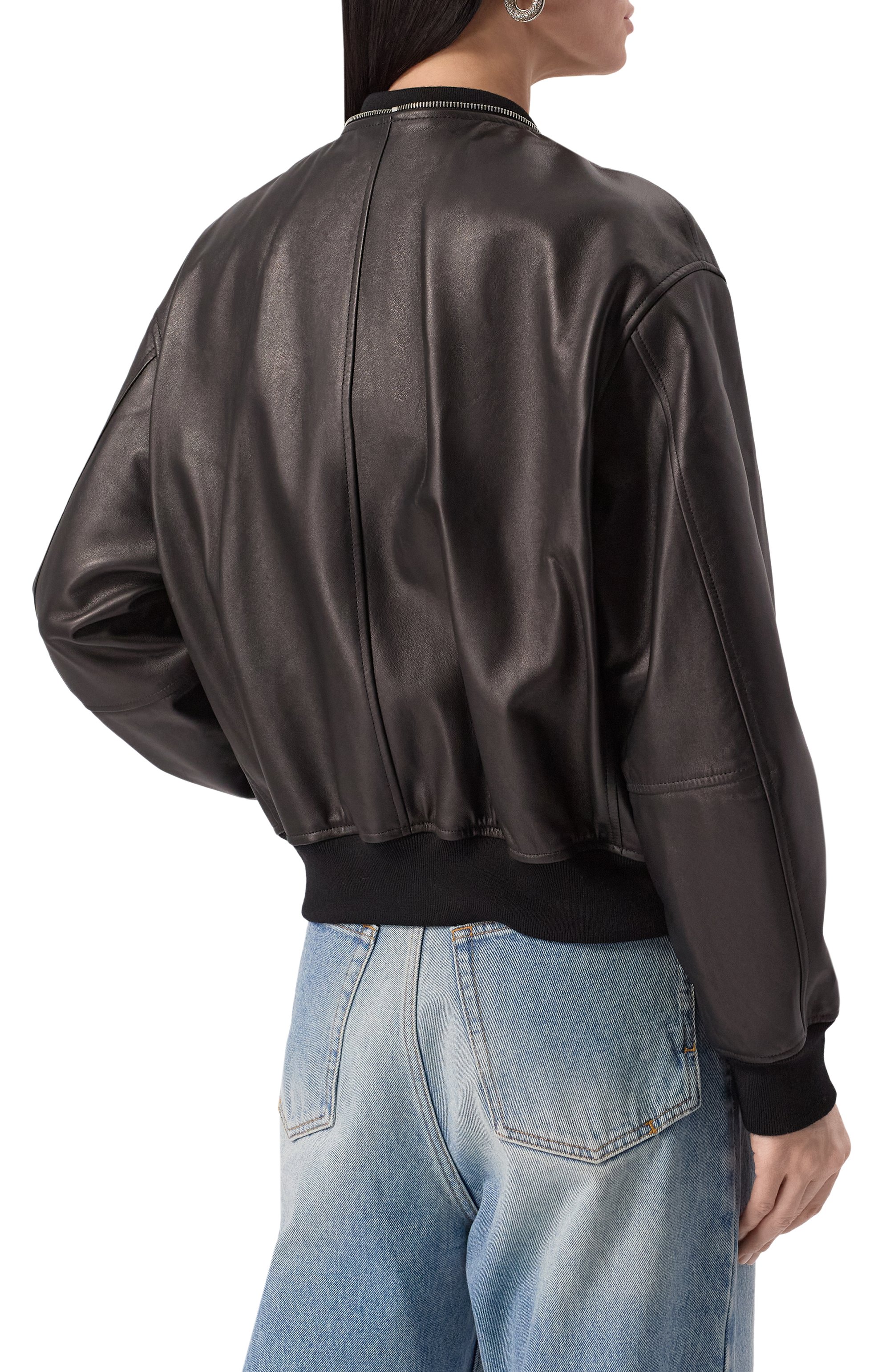 Кожаный бомбер JIL SANDER, арт. J04BN0104-J07173, фото 4