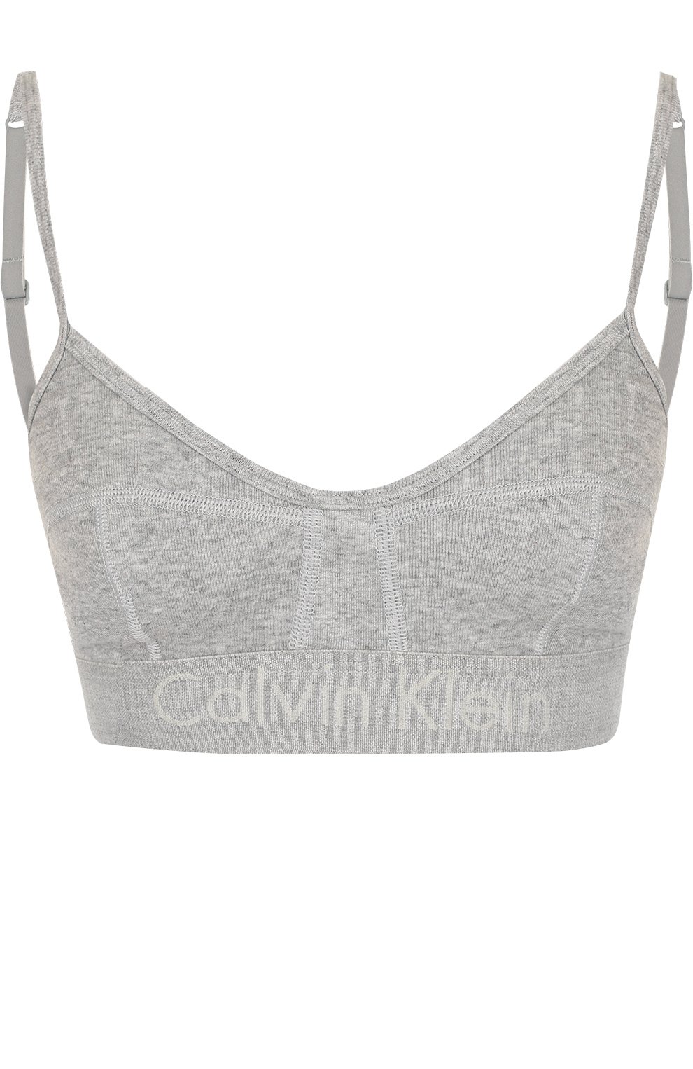 Хлопковый бюстгальтер с логотипом бренда CALVIN KLEIN, арт. QF4579E, фото 1