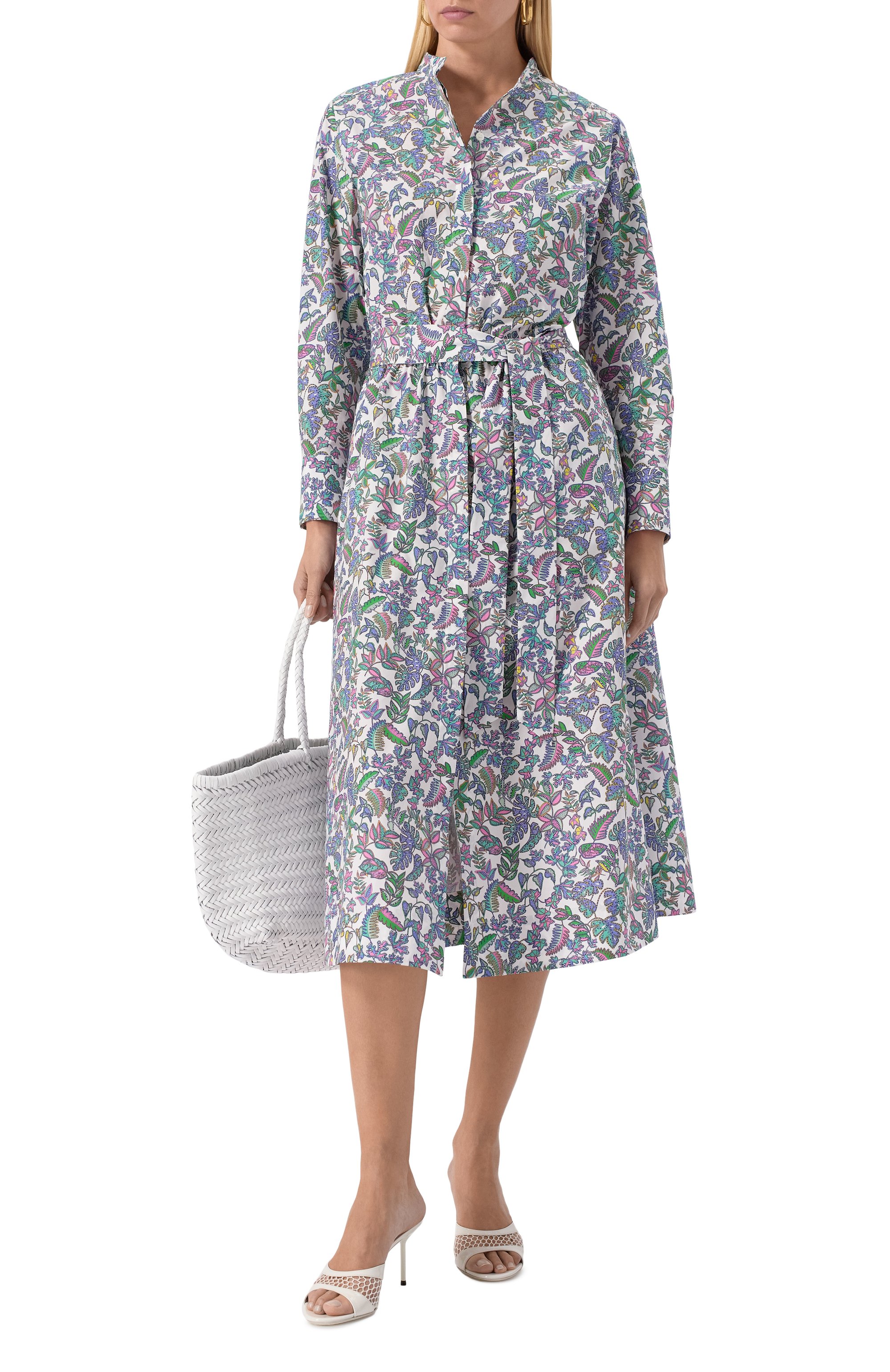 Хлопковое платье NOBLE&BRULEE синего цвета по цене 75000 руб., арт. NB106/250523/733, фото 2 Хлопковое платье NOBLE&BRULEE, арт. NB106/250523/733, фото 2