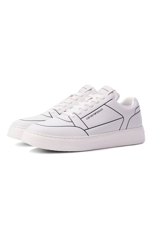 Кожаные кеды Emporio Armani EM002852/AF18014 Белый EM002852/AF18014