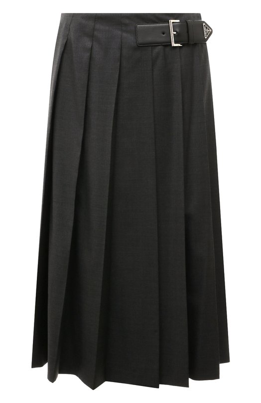 Шерстяная юбка Prada P122UE-11BA-F0308-221 Серый P122UE-11BA-F0308-221