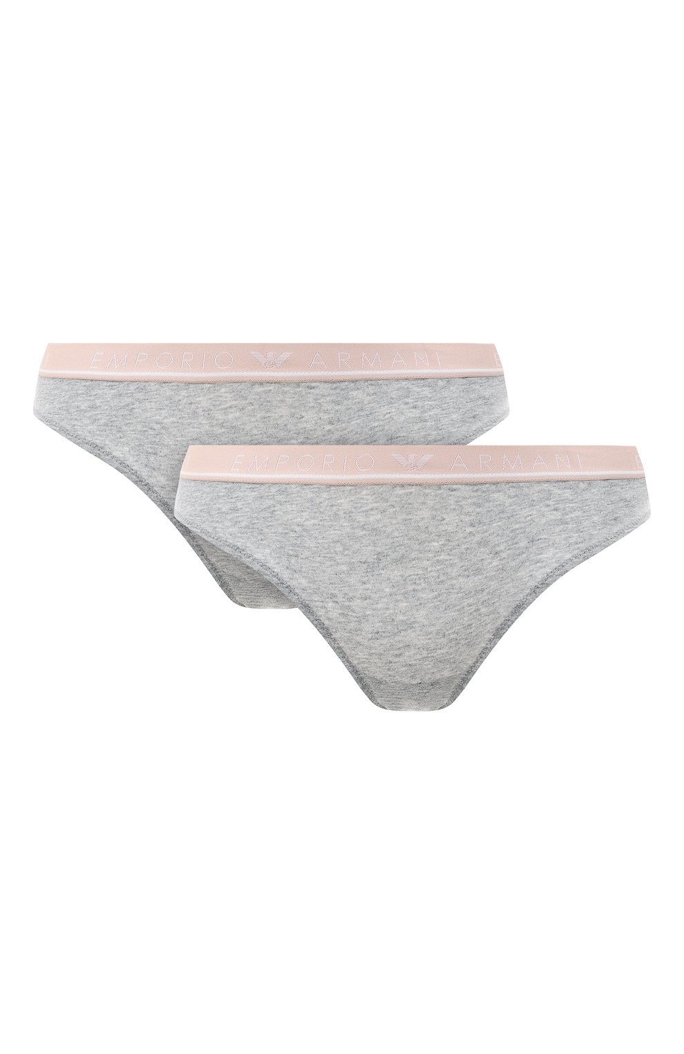 Комплект из двух трусов-слипов EMPORIO ARMANI серого цвета по цене 6350 руб., арт. 163334/3F227, фото 1 Комплект из двух трусов-слипов EMPORIO ARMANI, арт. 163334/3F227, фото 1