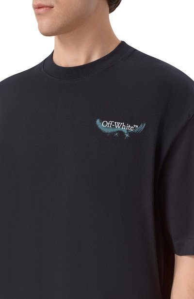 Хлопковая футболка OFF-WHITE, арт. 0MAA120S26JER00E, фото 5