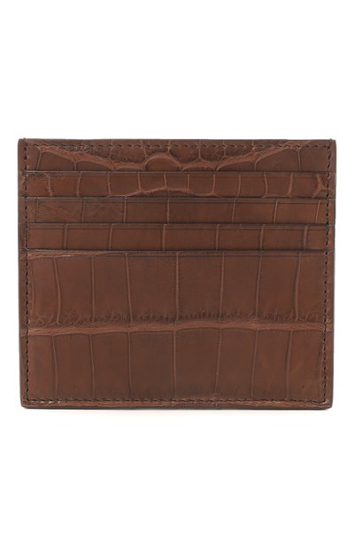 Мужской футляр для кредитных карт из кожи крокодила RUBEUS MILANO, арт. 01 PORCCBROWN02