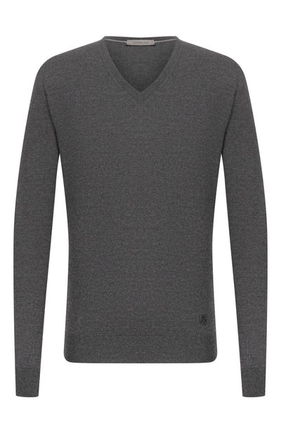 Шерстяной пуловер CORNELIANI темно-серого цвета по цене 47250 руб., арт. 28M501/2A25100, фото 1 Шерстяной пуловер CORNELIANI, арт. 28M501/2A25100, фото 1