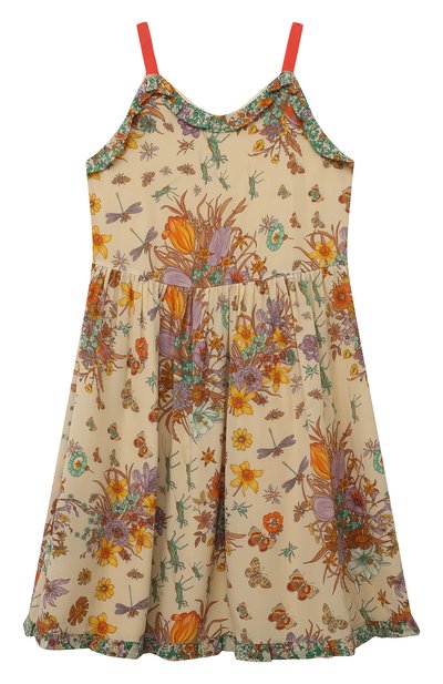 Шелковый сарафан GUCCI кремового цвета по цене 79950 руб., арт. 595353 ZADFL, фото 2 Шелковый сарафан GUCCI, арт. 595353 ZADFL, фото 2