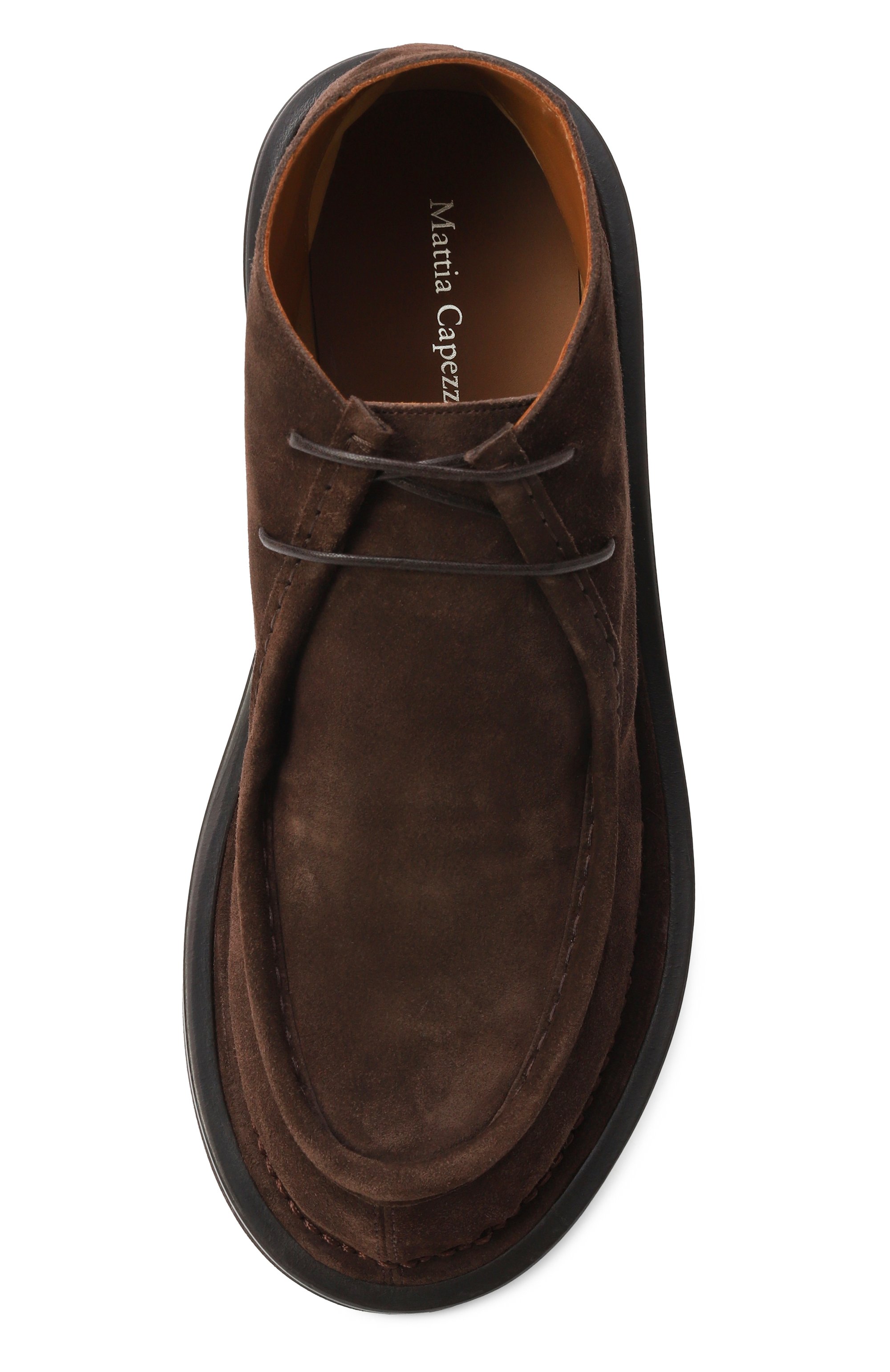 Замшевые дезерты MATTIA CAPEZZANI темно-коричневого цвета по цене 61800 руб., арт. M2510/CR0STA, фото 6 Замшевые дезерты MATTIA CAPEZZANI, арт. M2510/CR0STA, фото 6