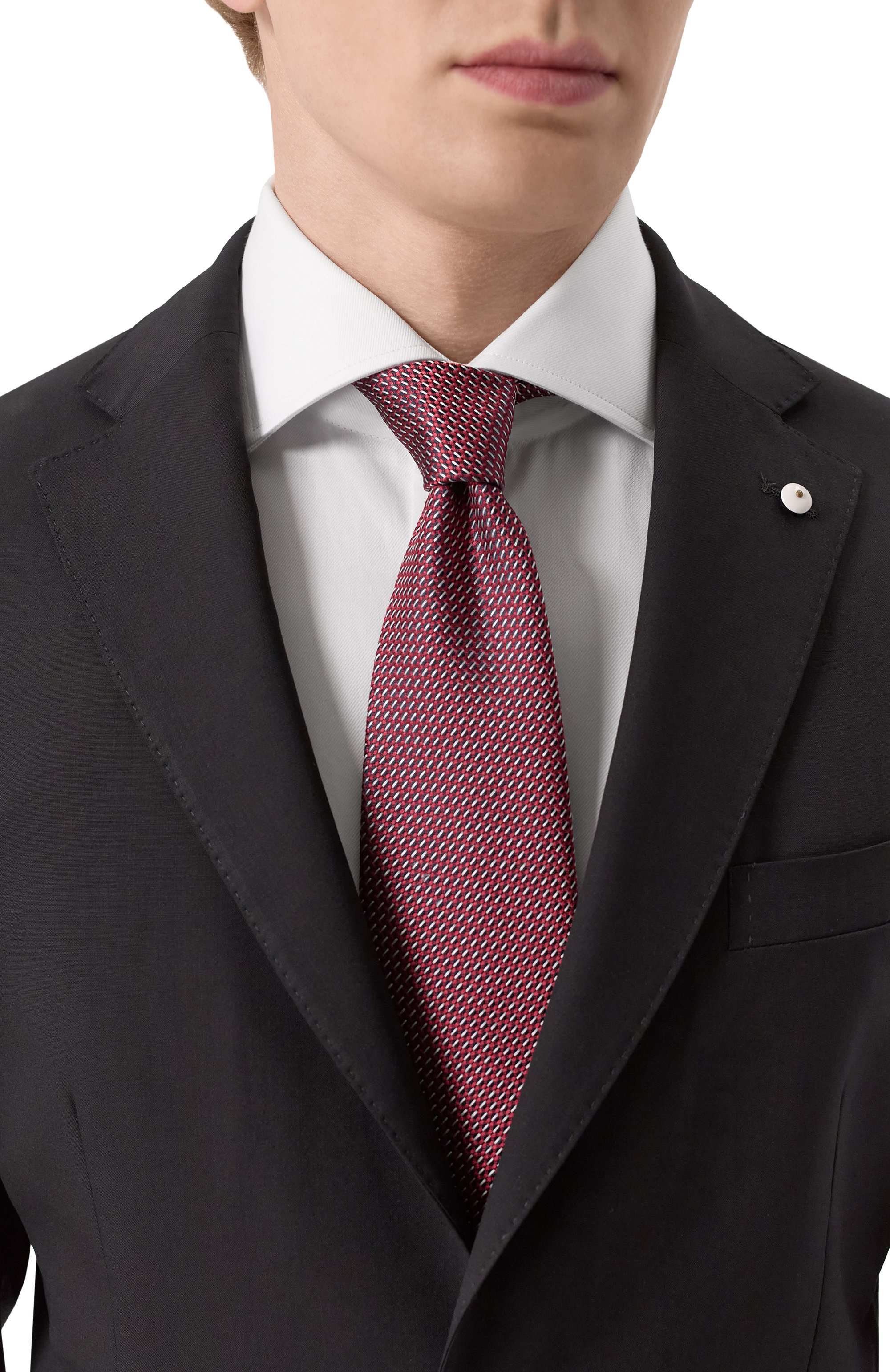 Шелковый галстук BRIONI бордового цвета по цене 34050 руб., арт. O61D00-PC465, фото 2 Шелковый галстук BRIONI, арт. O61D00-PC465, фото 2