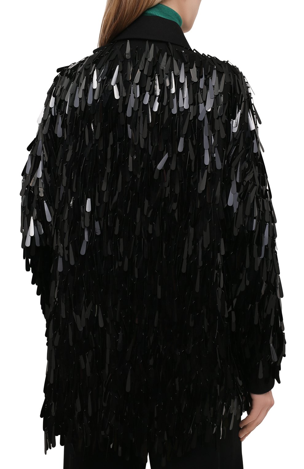 Шерстяное пальто с отделкой пайетками VALENTINO, арт. WB0CI0R43NA, фото 4