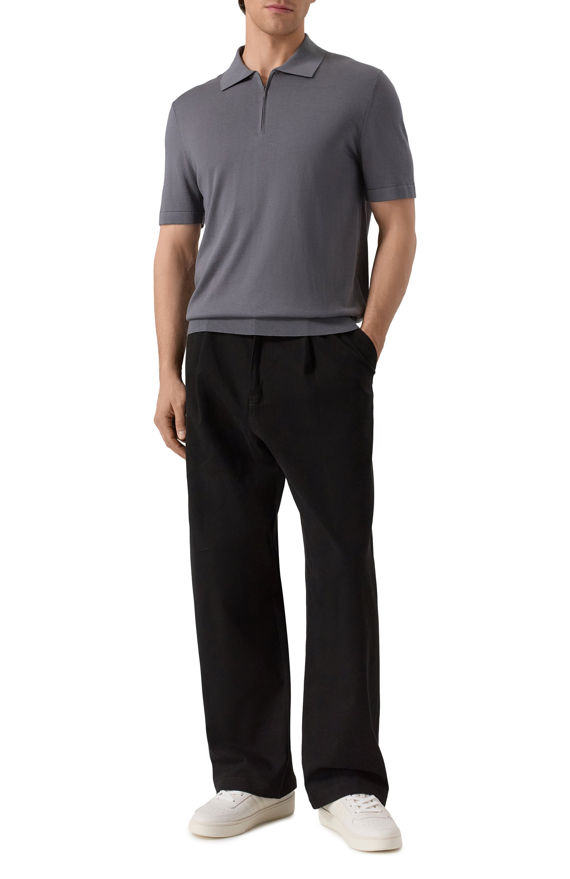 Поло из шелка и хлопка 12 STOREEZ, арт. 131229, фото 2