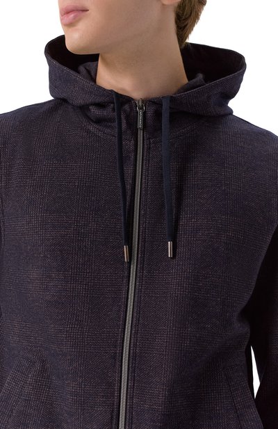 Толстовка из шерсти и хлопка CAPOBIANCO темно-синего цвета по цене 107000 руб., арт. 19M410.PT00./48, фото 5 Толстовка из шерсти и хлопка CAPOBIANCO, арт. 19M410.PT00./48, фото 5