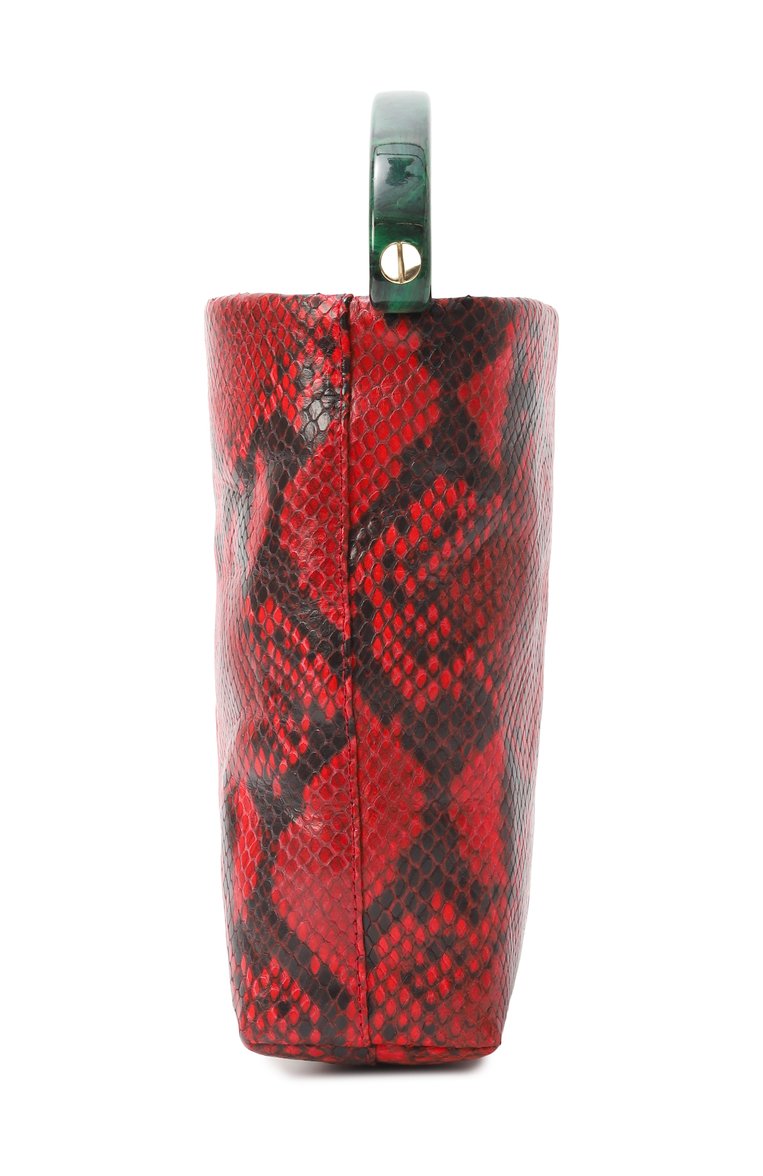 Женская сумка DRIES VAN NOTEN красного цвета, арт. 251-011523-397 | Фото 4 (Материал: Натуральная кожа; Ремень/цепочка: На ремешке; Размер: mini)