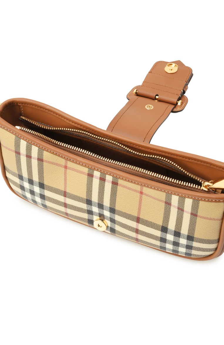 Женская сумка sling BURBERRY бежевого цвета, арт. 8092074 | Фото 5 (Материал: Экокожа; Размер: small; Автоматизация ТО: Проставлено; Автоматизация состава: Проставлено)