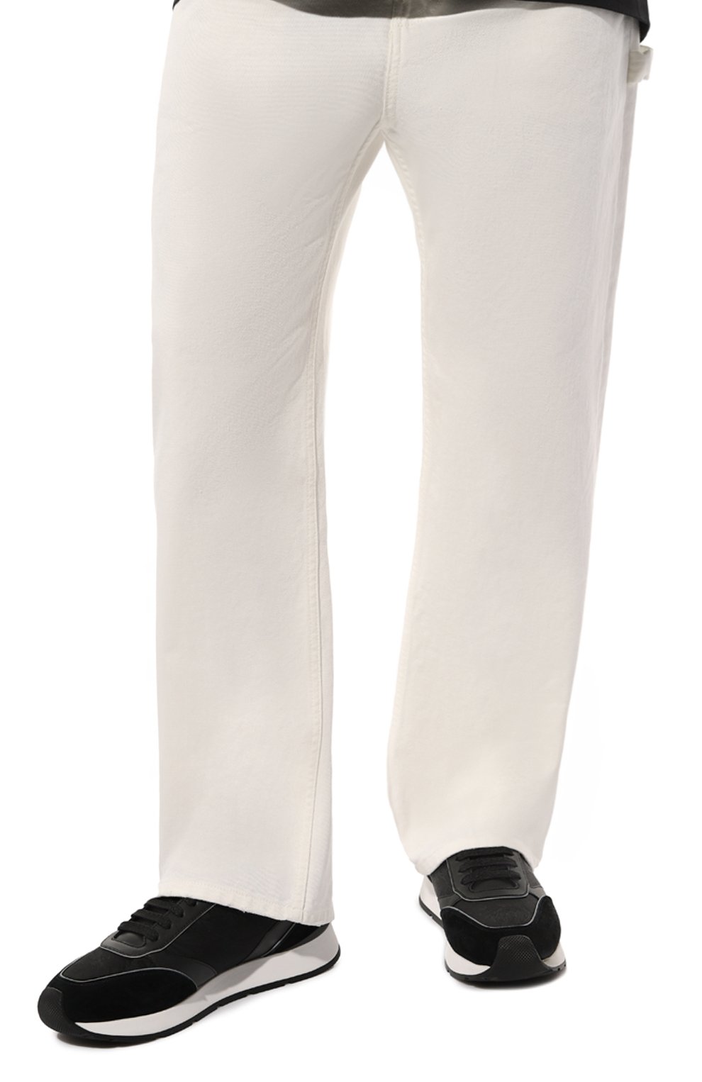 Комбинированные кроссовки VERSACE черного цвета по цене 49950 руб., арт. 1014457/1A00389, фото 3 Комбинированные кроссовки VERSACE, арт. 1014457/1A00389, фото 3