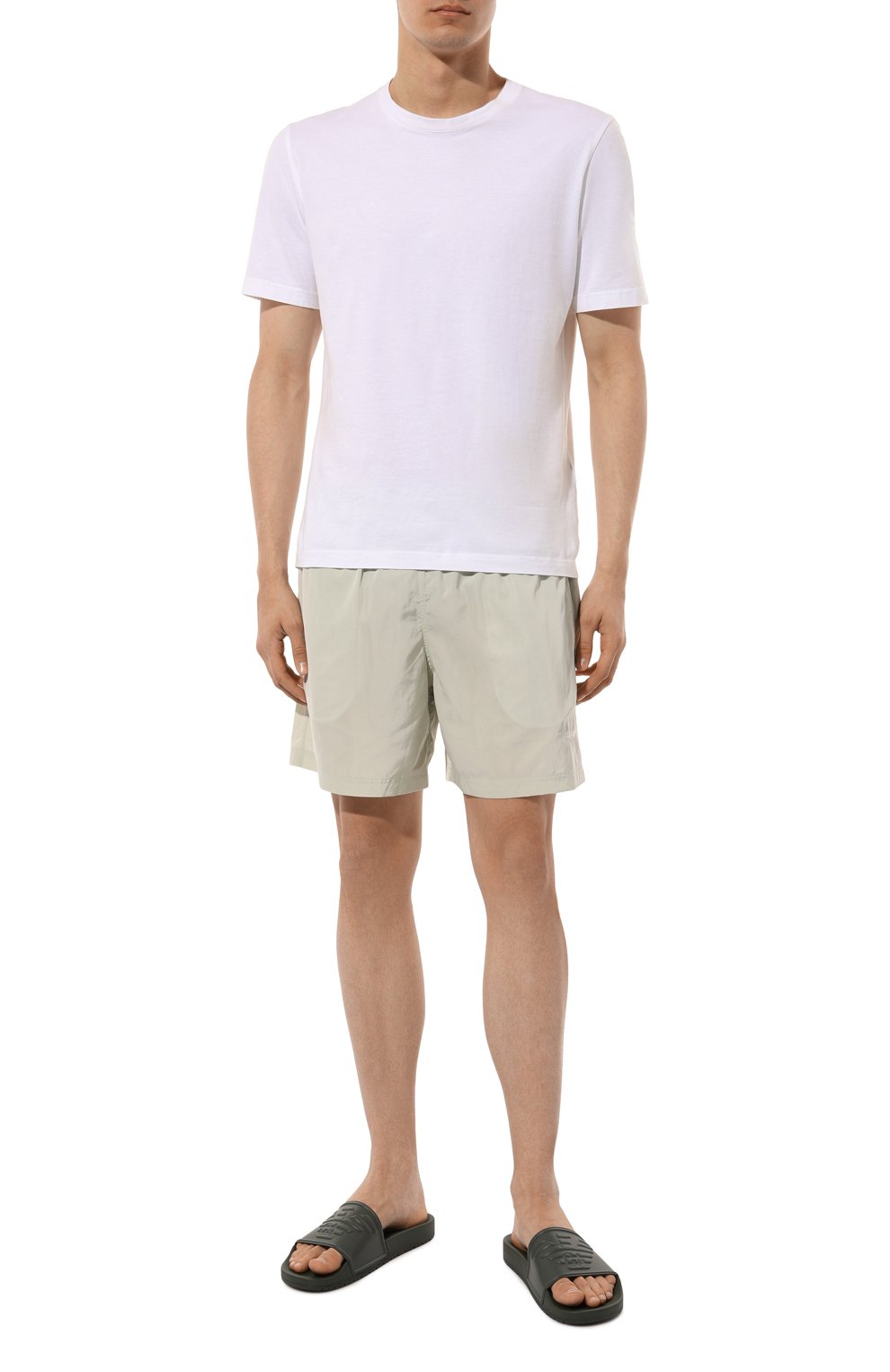 Шлепанцы EMPORIO ARMANI зеленого цвета по цене 7595 руб., арт. XVPS08/XN747, фото 2 Шлепанцы EMPORIO ARMANI, арт. XVPS08/XN747, фото 2