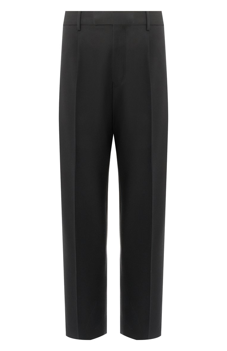 Мужские брюки из хлопка и шерсти ZEGNA черного цвета, арт. TP45/UFI04A9 | Фото 1 (Материал внешний: Шерсть, Хлопок; Длина (брюки, джинс�ы): Стандартные; Случай: Повседневный, Формальный; Стили: Кэжуэл, Классический)