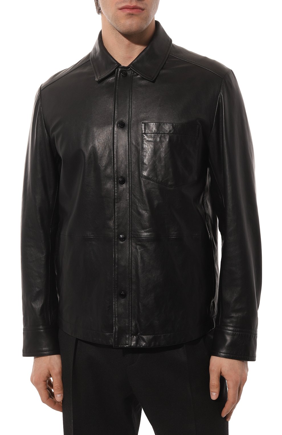 Кожаная куртка-рубашка BOSS, арт. 50482203, фото 3