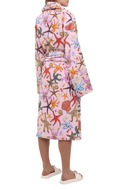 Хлопковый халат VERSACE розового цвета по цене 77300 руб., арт. ZACJ00060/ZC0SP130, фото 4 Хлопковый халат VERSACE, арт. ZACJ00060/ZC0SP130, фото 4