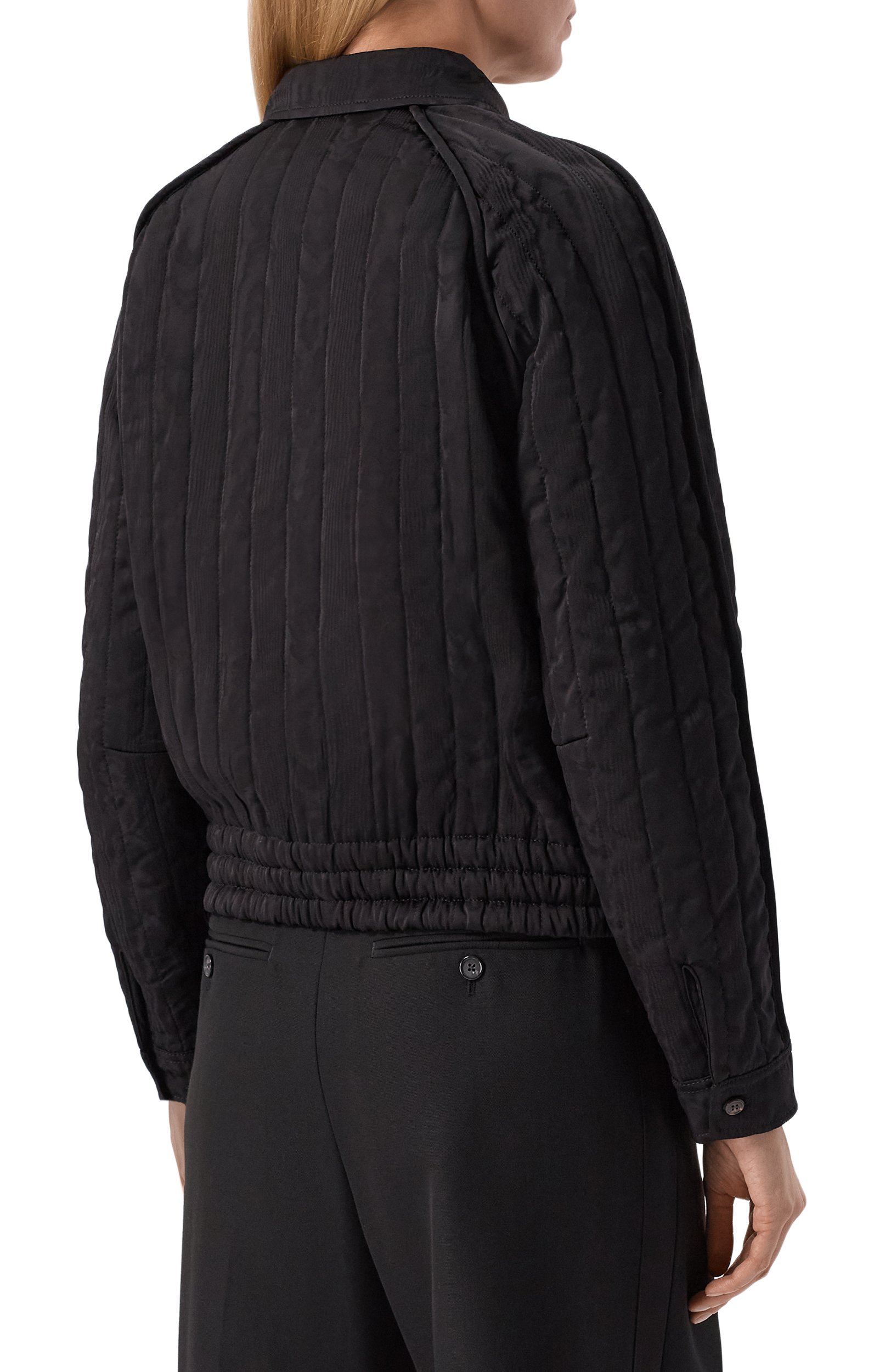 Бомбер из вискозы DRIES VAN NOTEN черного цвета по цене 199500 руб., арт. 262-130500/4024, фото 4 Бомбер из вискозы DRIES VAN NOTEN, арт. 262-130500/4024, фото 4