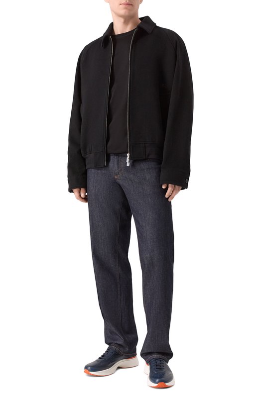 Кожаные кроссовки Bounce Santoni MBBG22070BART0IL Синий  MBBG22070BART0IL Фото 2