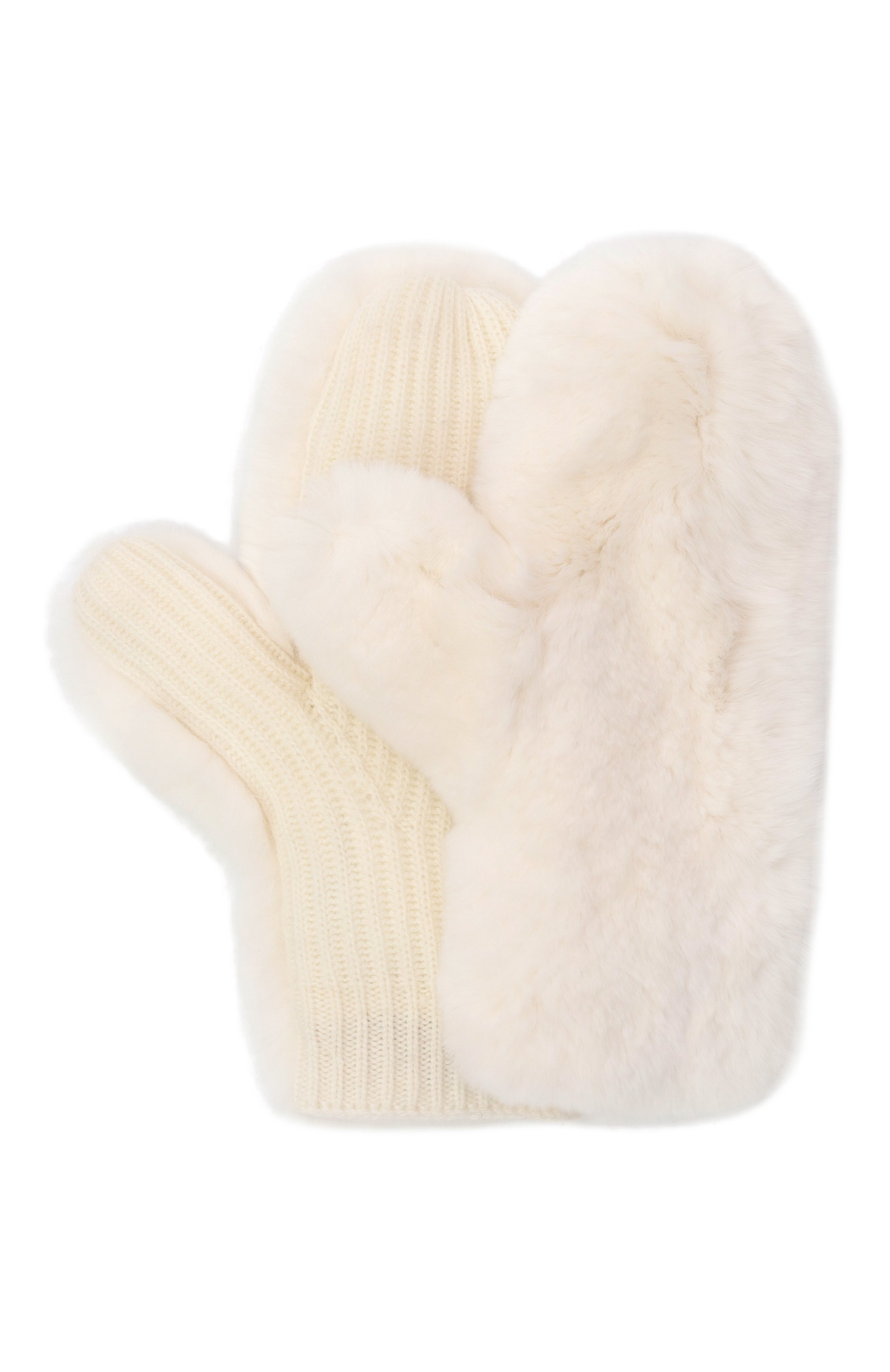 Шерстяные варежки с мехом кролика YVES SALOMON, арт. 26WAA511XXMACL, фото 1