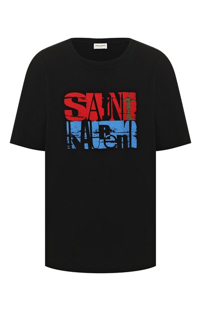 Женская хлопковая футболка SAINT LAURENT, арт. 614279/YBRW2
