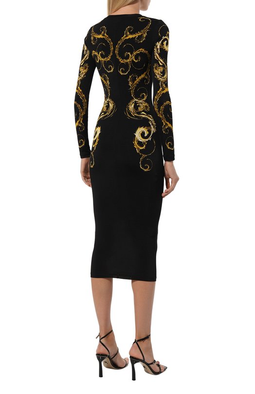 Платье из вискозы Versace Jeans Couture 77HA09P8/JS419 Чёрный  77HA09P8/JS419 Фото 4