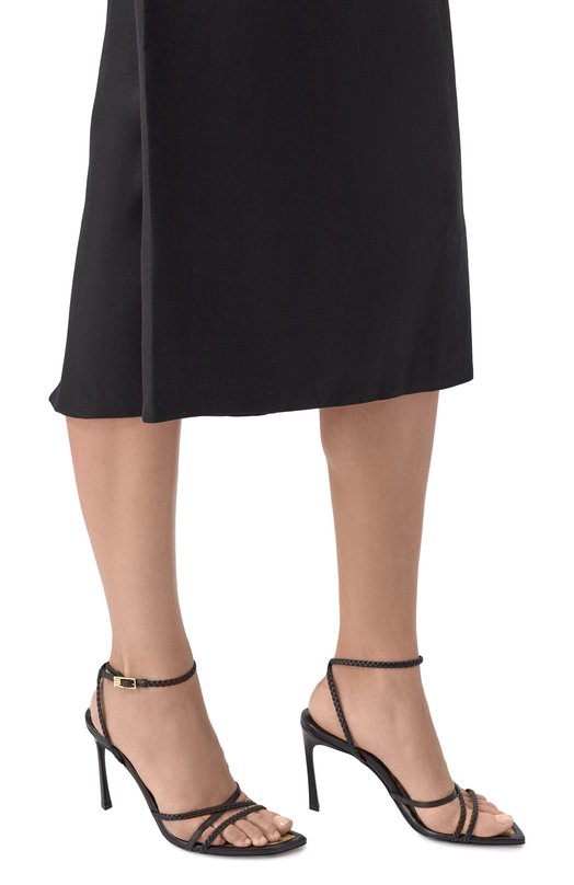 Кожаные босоножки Braid Sergio Rossi B14691/MFL431 Чёрный  B14691/MFL431 Фото 2