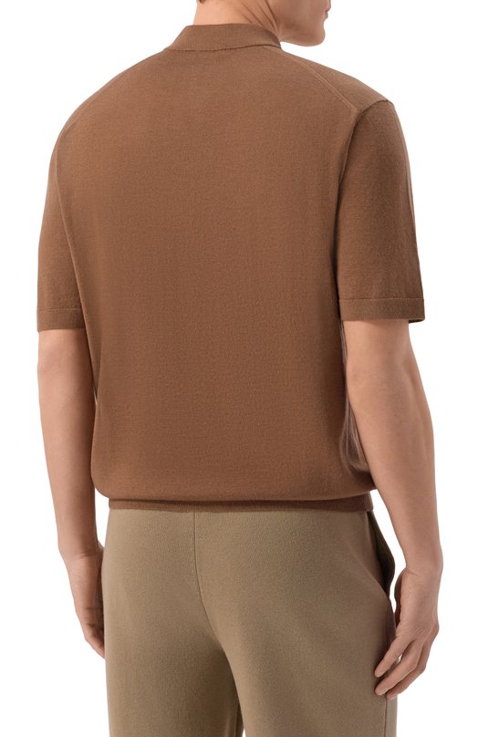 Джемпер из шерсти и шелка 12 STOREEZ 135795 Коричневый  135795 Фото 4