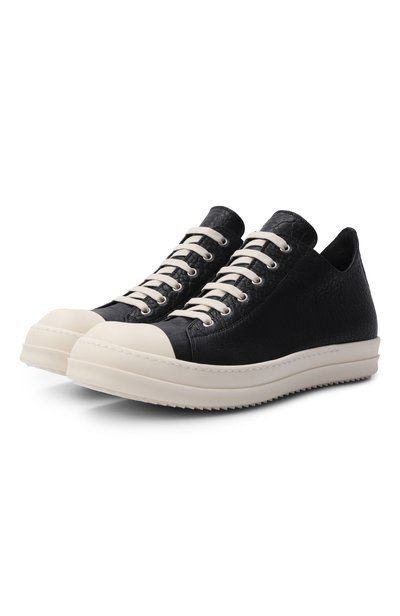 Мужские кожаные кеды tower low RICK OWENS, арт. RU02F4891/LBB