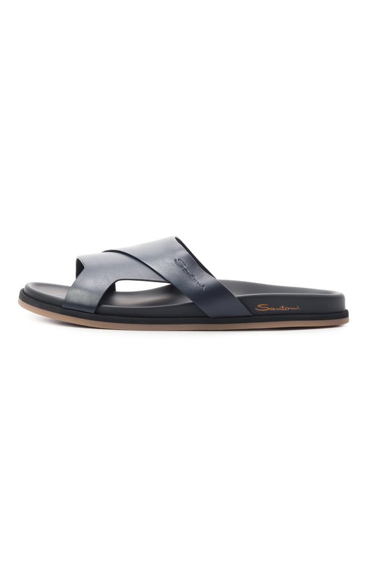 Кожаные шлепанцы Erik Santoni MCEG19059HV6MG0R Синий  MCEG19059HV6MG0R Фото 4