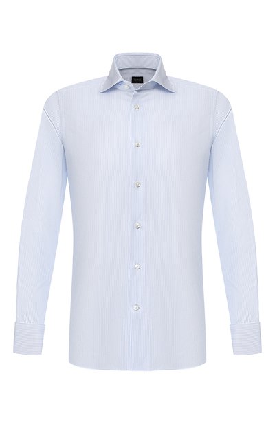 Хлопковая сорочка с воротником кент ZEGNA, арт. 501040/9MS4BA, фото 1