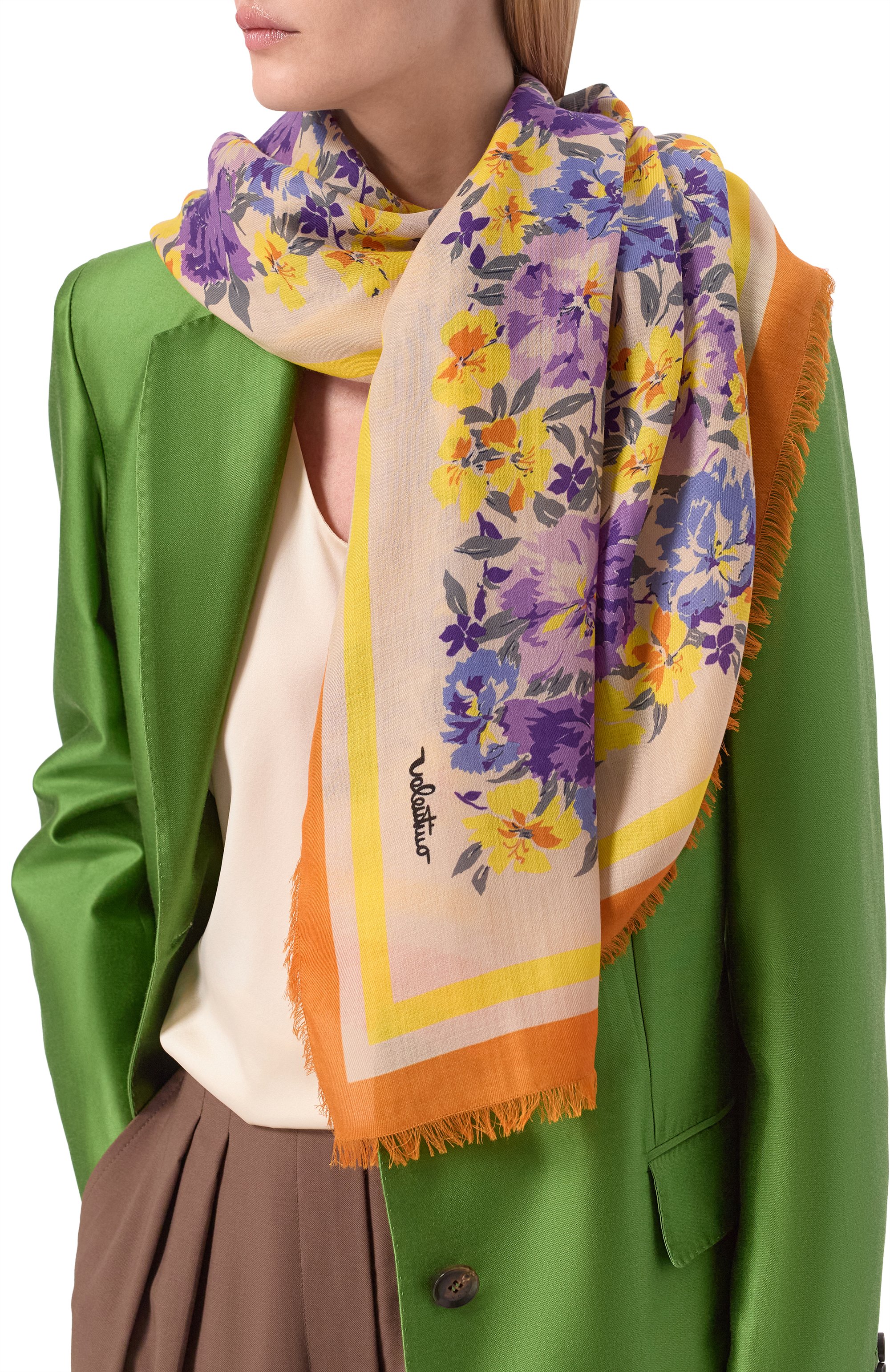 Шаль из шерсти и кашемира VALENTINO, арт. 8W2EB104/TUQ, фото 2