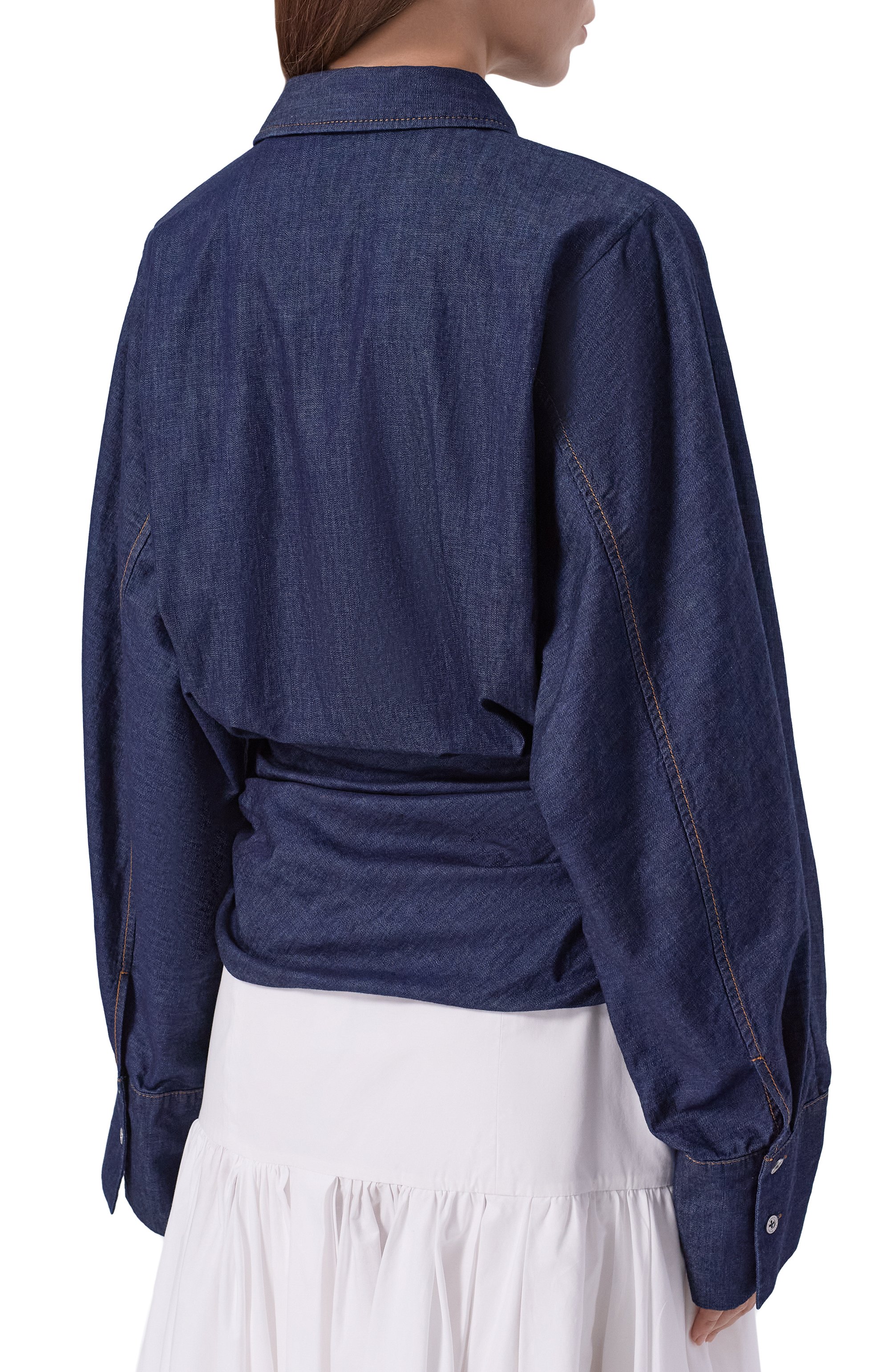 Джинсовая рубашка waist-tie 7 FOR ALL MANKIND, арт. 7NBE0H07-3JQ, фото 4