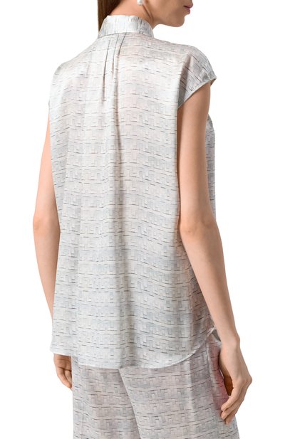 Атласная блузка KITON, арт. D51420K0926E01, фото 4